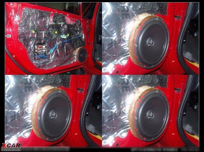 红色飞度音响升级改装歌乐DXZ786USB