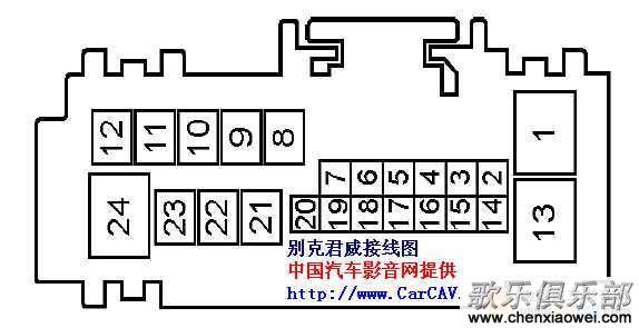 别克英朗cd机尾插图解图片